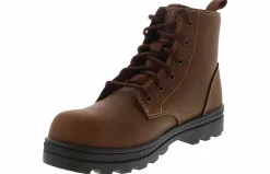 Safety Toe Boots|Slip Resistant|SKECHERS Rotund Women’s Carbon Nano Toe Work Boot Brown