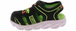 Casual|Sandals|SKECHERS S-Lights Hypno Splash Toddler Boys' (5-10) Sandal Black