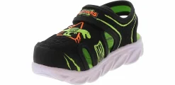 Casual|Sandals|SKECHERS S-Lights Hypno Splash Toddler Boys' (5-10) Sandal Black