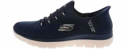 Walking Shoes|Athleisure & Casual|SKECHERS Slip-Ins Classy Night Women’s Wide-Width Walking Shoe Blue