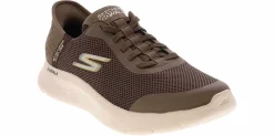 Walking Shoes|Athleisure & Casual|SKECHERS Slip-Ins Go Walk Flex Men’s Athletic Shoe Brown
