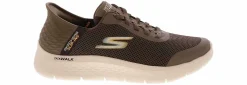 Walking Shoes|Athleisure & Casual|SKECHERS Slip-Ins Go Walk Flex Men’s Athletic Shoe Brown