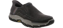 Canvas Shoes|Comfort Shoes|SKECHERS Slip-Ins Respected Holmgren Men’s Wide-Width Casual Shoe Grey