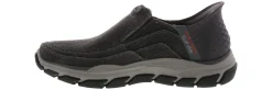 Canvas Shoes|Comfort Shoes|SKECHERS Slip-Ins Respected Holmgren Men’s Wide-Width Casual Shoe Grey