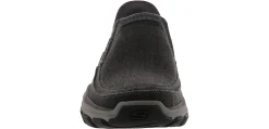 Canvas Shoes|Comfort Shoes|SKECHERS Slip-Ins Respected Holmgren Men’s Wide-Width Casual Shoe Grey
