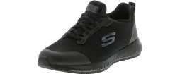 Slip-On|Slip Resistant|SKECHERS Squad Women's Wide-Width Slip Resistant Work Shoe Black