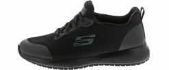 Slip-On|Slip Resistant|SKECHERS Squad Women's Wide-Width Slip Resistant Work Shoe Black