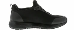 Slip-On|Slip Resistant|SKECHERS Squad Women's Wide-Width Slip Resistant Work Shoe Black