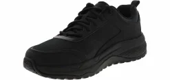 Slip Resistant|SKECHERS Street Treader Men's Soft Toe Slip Resistant Work Shoe Black