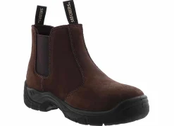 Safety Toe Boots|SKECHERS Tapter Men’s Steel Toe Work Boot Brown