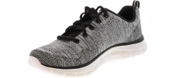 Running Shoes|Athleisure & Casual|SKECHERS Track Knit Lace Up Women’s Running Shoe White