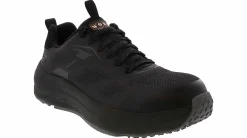 Safety Toe Athletics|Slip Resistant|SKECHERS Transporter Lite Men’s Wide-Width Carbon-Nano Toe Work Shoe Black