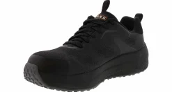 Safety Toe Athletics|Slip Resistant|SKECHERS Transporter Lite Men’s Wide-Width Carbon-Nano Toe Work Shoe Black