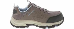 Safety Toe Athletics|Slip Resistant|SKECHERS Trego Astallet Women’s Nano-Carbon Toe Work Shoe Grey