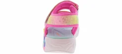 Sandals|Outdoor Shoes|SKECHERS Unicorn Dreams Majestic Bliss Youth Girls’ (11-3) Light Up Sandal Pink