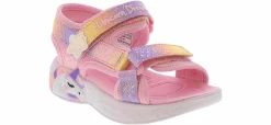 Sandals|SKECHERS Unicorn Dreams Majestic Bliss Toddler Girls’ (5-10) Light-Up Sandal Pink
