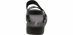 Comfort Sandals|Footbed Sandals|SODA Button Strap Women's Platform Sandal Black