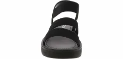 Comfort Sandals|Footbed Sandals|SODA Button Strap Women's Platform Sandal Black