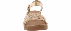 Sandals|SODA Mauve Multi Woven Youth Girls' (11-3) Platform Sandal Brown