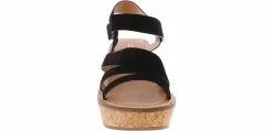 Wedge & Platform Sandals|Heeled Sandals|SODA Sheet Women's Wedge Sandal Black