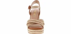 Heeled Sandals|Heels & Wedges|SODA Yara Woven Rope Women's Fashion Heel Brown