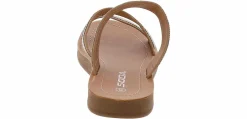 Flat Sandals|Footbed Sandals|SODA Zeal Stone Strap Women's Fashion Sandal Silver