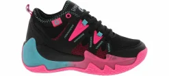 Athletic & Sneakers|SPALDING Regulator Pink Youth Girls’ (11-7) Mid Top Basketball Sneaker Black