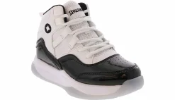 Athletics & Sneakers|SPALDING Sideline Youth Boys' (11-3) Wide-Width Mid Top Basketball Sneaker White