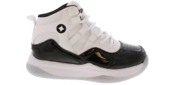 Athletics & Sneakers|SPALDING Sideline Youth Boys' (11-3) Wide-Width Mid Top Basketball Sneaker White