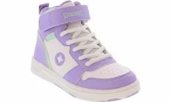 Athletic & Sneakers|Casual|SPALDING Vertex Lavender Youth Girls’ (11-6) Mid-Top Sneaker Purple