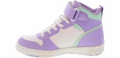 Athletic & Sneakers|Casual|SPALDING Vertex Lavender Youth Girls’ (11-6) Mid-Top Sneaker Purple