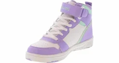 Athletic & Sneakers|Casual|SPALDING Vertex Lavender Youth Girls’ (11-6) Mid-Top Sneaker Purple