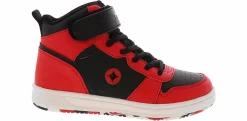 Athletics & Sneakers|SPALDING Vertex Youth Boys’ (11-3) Hi-Top Sneaker Red