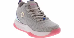 Athletic & Sneakers|SPALDING Webb Youth Girls’ (11-3) Mid Top Basketball Sneaker Grey