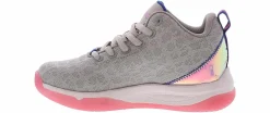 Athletic & Sneakers|SPALDING Webb Youth Girls’ (11-3) Mid Top Basketball Sneaker Grey