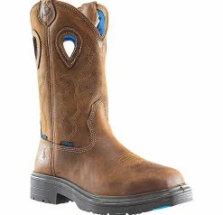 Safety Toe Boots|Slip Resistant|STEEL BLUE Heeler Met Men's Steel Toe Work Boot Brown
