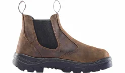 Safety Toe Boots|Slip Resistant|STEEL BLUE Hobart Met Women's Steel Toe Work Boot Brown