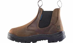 Safety Toe Boots|Slip Resistant|STEEL BLUE Hobart Met Women's Steel Toe Work Boot Brown