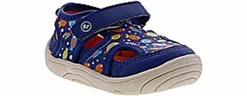 Casual|Sandals|STRIDE RITE Wave Multi Fish 360 Infant Boys’ (3-6) Water Friendly Casual Shoe Blue