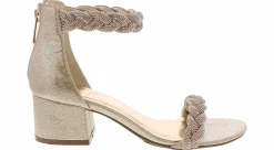 Heeled Sandals|Special Occasion|SUGAR Myah Glimmer Stones Women’s Fashion Heel Silver