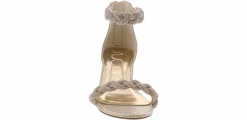 Heeled Sandals|Special Occasion|SUGAR Myah Glimmer Stones Women’s Fashion Heel Silver
