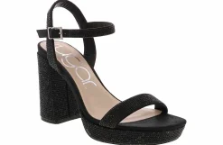 Heeled Sandals|Special Occasion|SUGAR Valentia Stones Women’s Fashion Heel Black