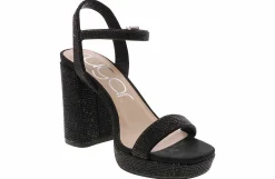 Heeled Sandals|Special Occasion|SUGAR Valentia Stones Women’s Fashion Heel Black