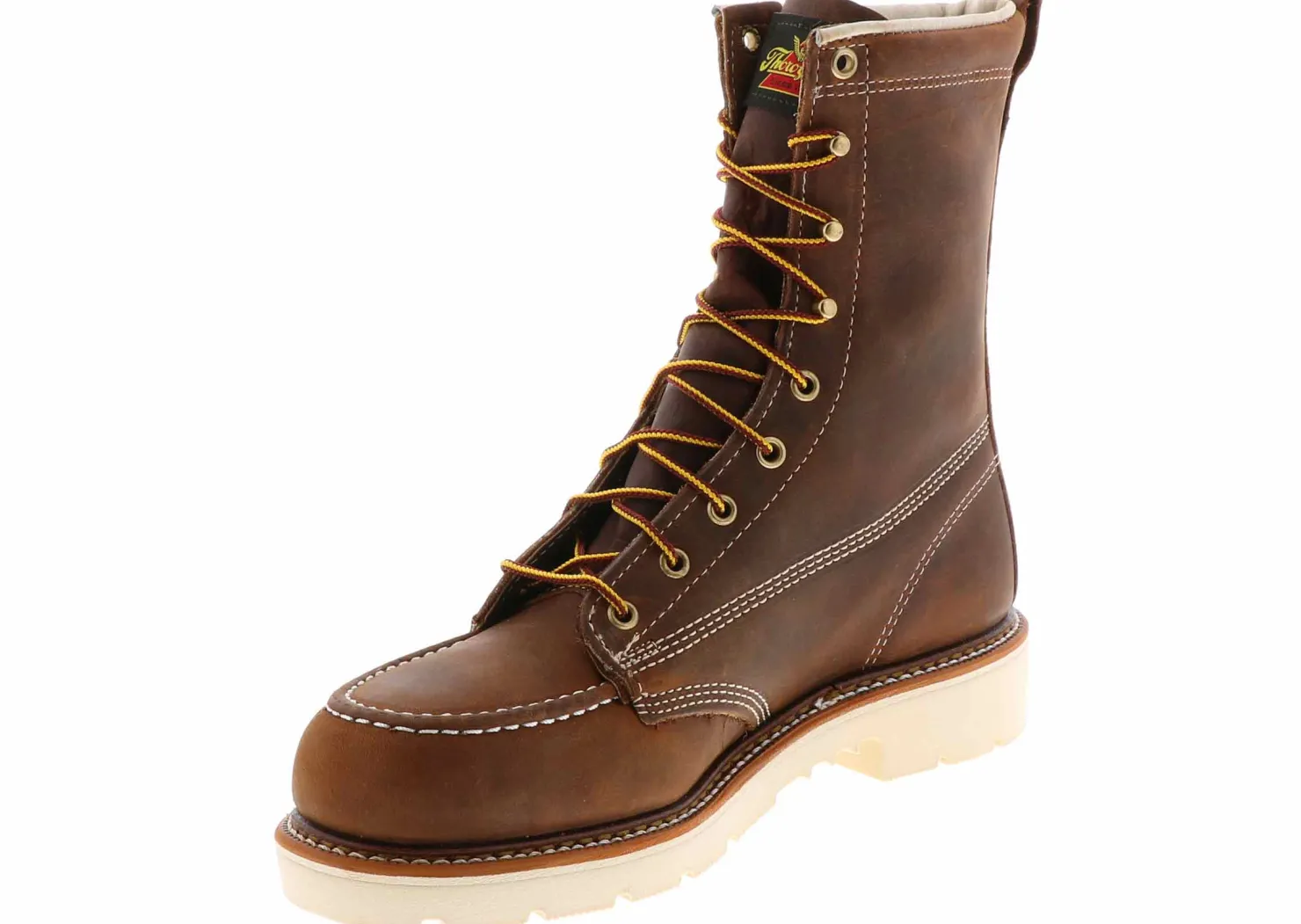 Safety Toe Boots|Slip Resistant|THOROGOOD American Heritage Men's Steel Toe Work Boot Brown