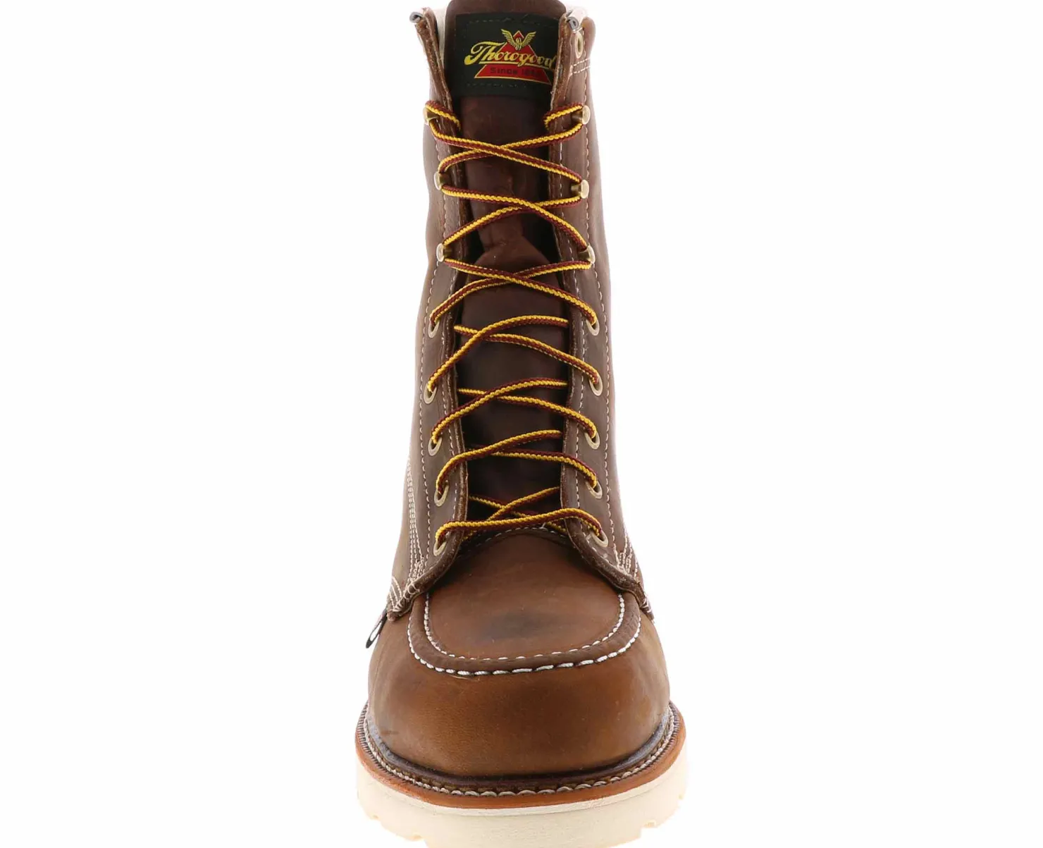 Safety Toe Boots|Slip Resistant|THOROGOOD American Heritage Men's Steel Toe Work Boot Brown