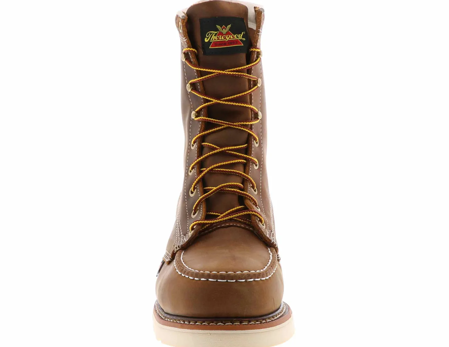 Safety Toe Boots|THOROGOOD American Heritage Men's Wide-Width Steel Toe Work Boot Brown