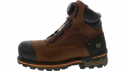 Safety Toe Boots|Slip Resistant|TIMBERLAND PRO Timberland 6 In Boondock Men’s Composite Toe Work Boot Brown
