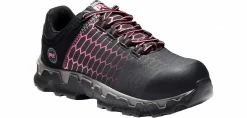 Safety Toe Athletics|Slip Resistant|TIMBERLAND PRO Powertrain Women's Alloy Toe Work Shoe Black