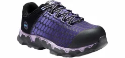 Safety Toe Athletics|Slip Resistant|TIMBERLAND PRO Powertrain Women's Alloy Toe Work Shoe Purple