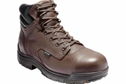 Safety Toe Boots|Slip Resistant|TIMBERLAND PRO Titan 6 Inch Men’s Alloy Toe Work Boot Brown